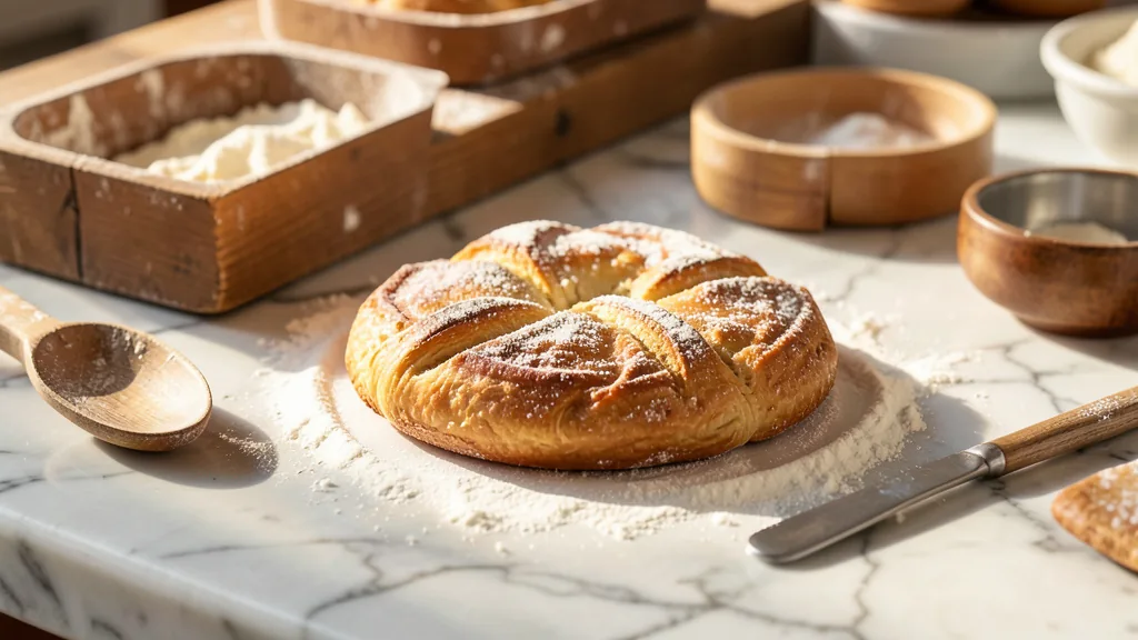 Préparation d'une pâtisserie délicate